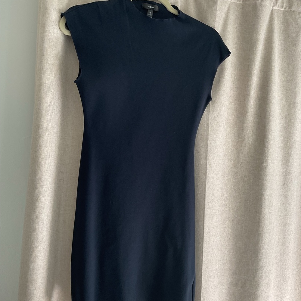 Aqua Navy Mini Dress